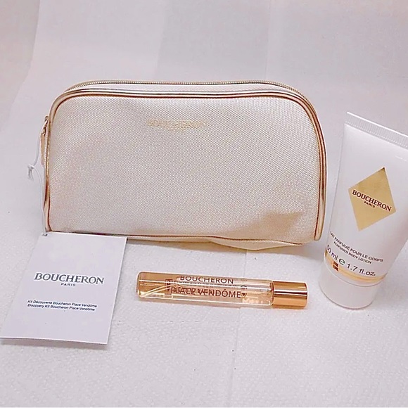 Boucheron Paris Cosmetics Bag Place Vendome Parfums Cream Luxurious New - Picture 2 of 3